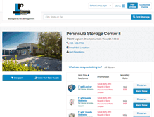 Tablet Screenshot of peninsulastorage.com